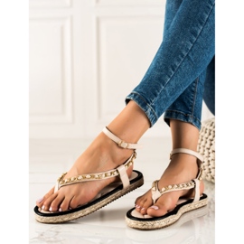 Seastar Sandali infradito con catena decorativa beige 2