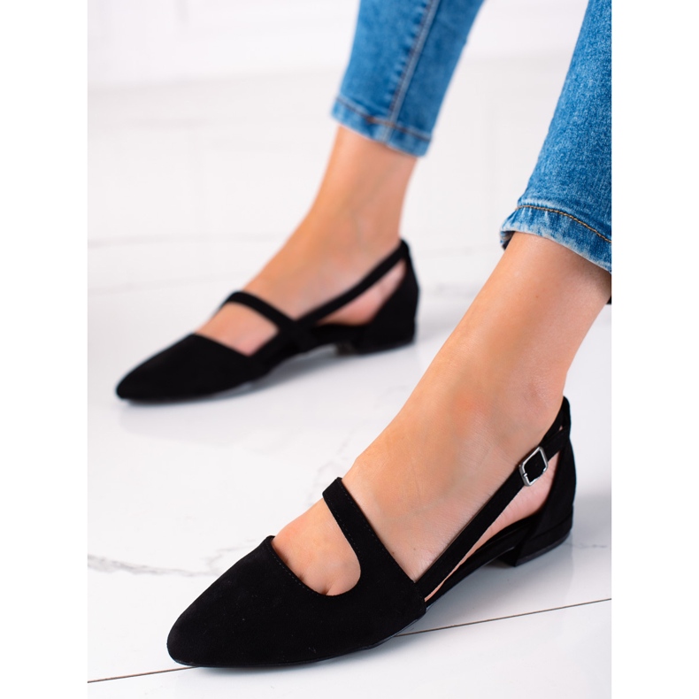 T.Sokolski Ballerine Nere Con Un Taglio nero 1