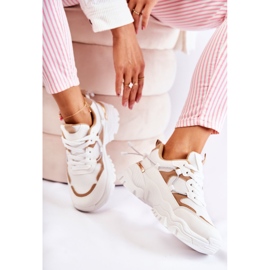 PM2 Scarpe sportive in tessuto alla moda Amariso beige e bianco 1