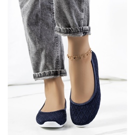 Ballerine traforate Holmen blu navy 1