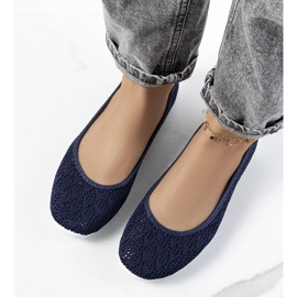 Ballerine traforate Holmen blu navy 2
