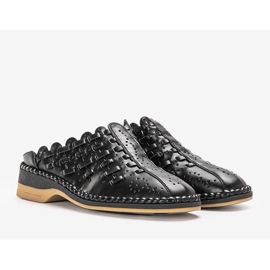 Ciabatte Breno nere traforate nero 1