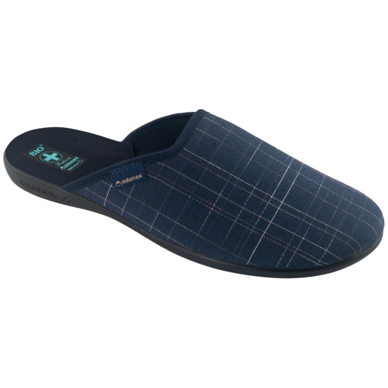 Pantofole da uomo Pantofole Adanex 25957 LEL1 Blu navy 1