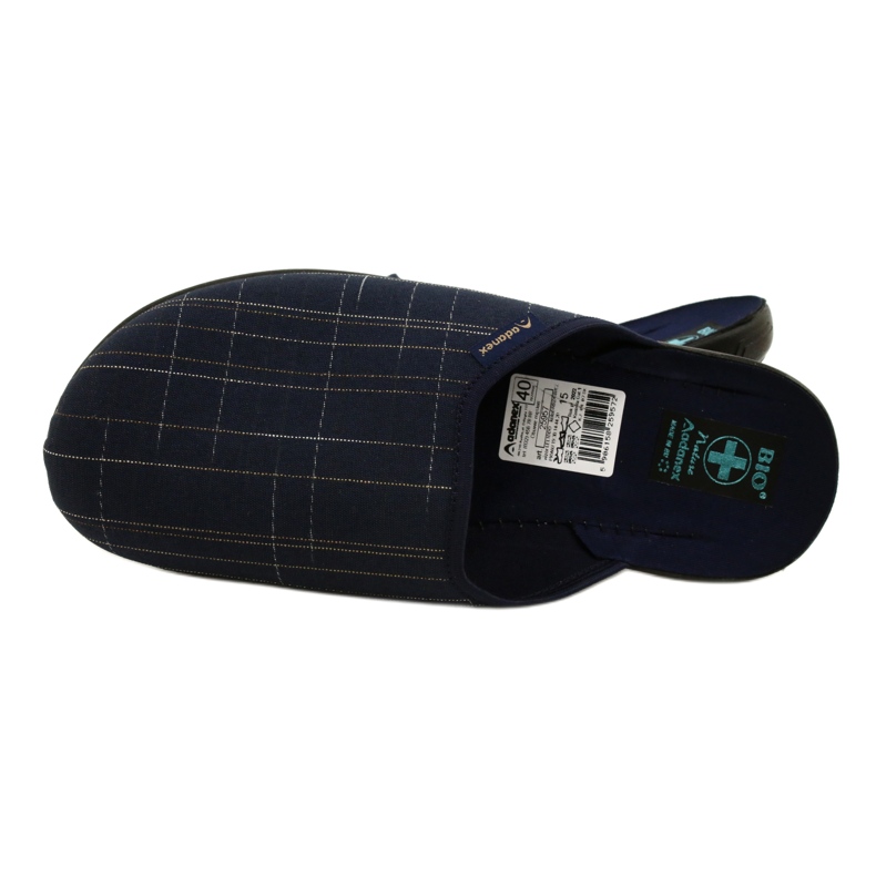 Pantofole da uomo Pantofole Adanex 25957 LEL1 Blu navy 6