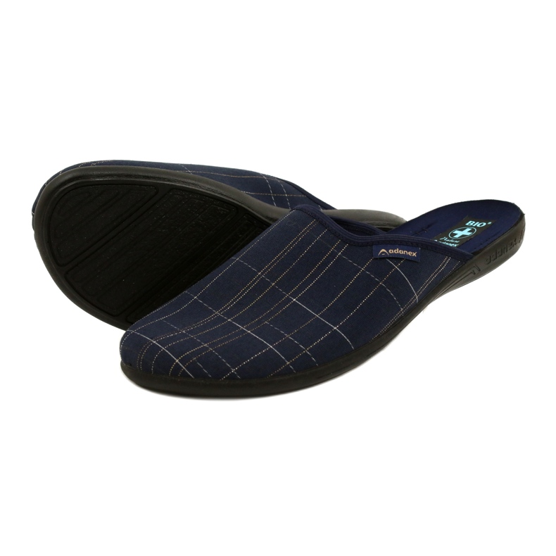 Pantofole da uomo Pantofole Adanex 25957 LEL1 Blu navy 4