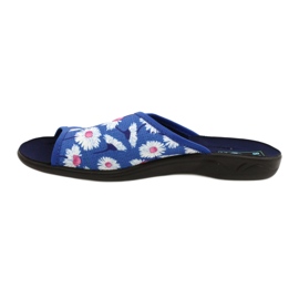Adanex Ciabatte da donna con fiori Gadane SAK1 27153 bianco blu rosa 2