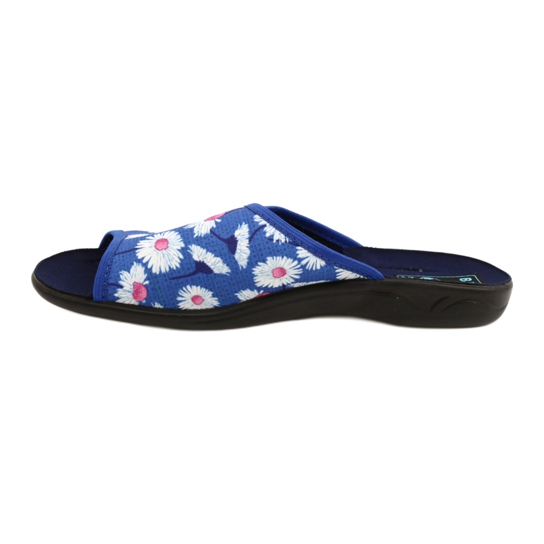 Adanex Ciabatte da donna con fiori Gadane SAK1 27153 bianco blu rosa 2