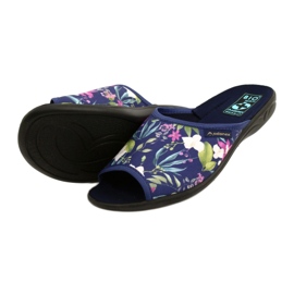 Ciabatte da donna con fiori Adanex Sara SAK1 27272 blu navy blu rosa verde 5