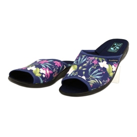 Ciabatte da donna con fiori Adanex Sara SAK1 27272 blu navy blu rosa verde 3