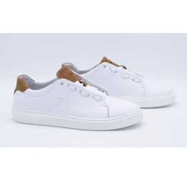 Polbut Scarpe sportive da uomo in pelle 2109 bianche bianco 2