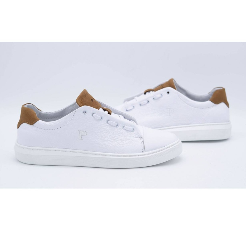 Polbut Scarpe sportive da uomo in pelle 2109 bianche bianca 4
