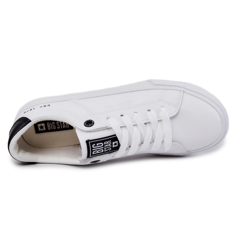 Sneakers da Uomo in Pelle Big Star JJ174105 Bianche e Nere bianco 2