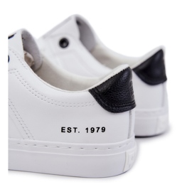 Sneakers da Uomo in Pelle Big Star JJ174105 Bianche e Nere bianco 3