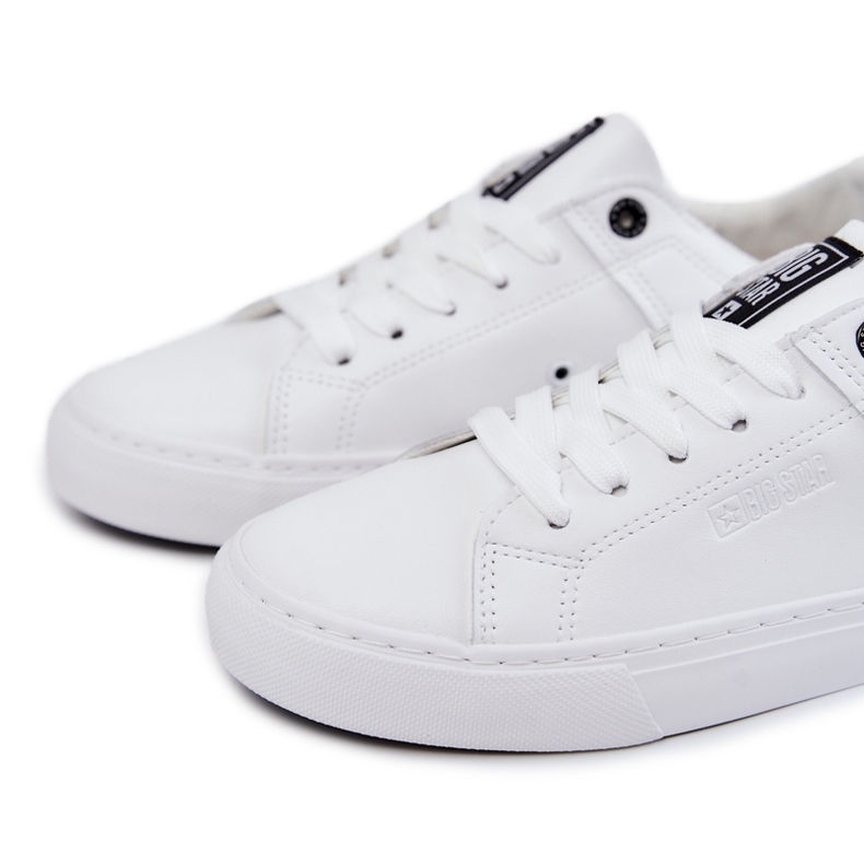 Sneakers da Uomo in Pelle Big Star JJ174105 Bianche e Nere bianca 4