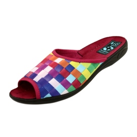 Pantofole da donna Adanex 27266 SAK1 rosso 4