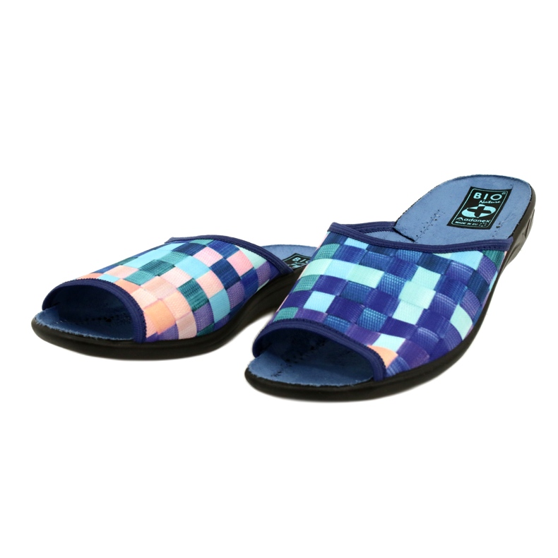 Pantofole da donna Adanex 27268 SAK1 viola blu navy blu arancia 3