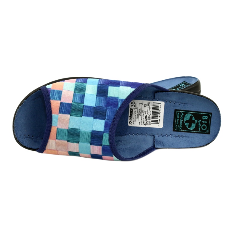 Pantofole da donna Adanex 27268 SAK1 viola blu navy blu arancia 5