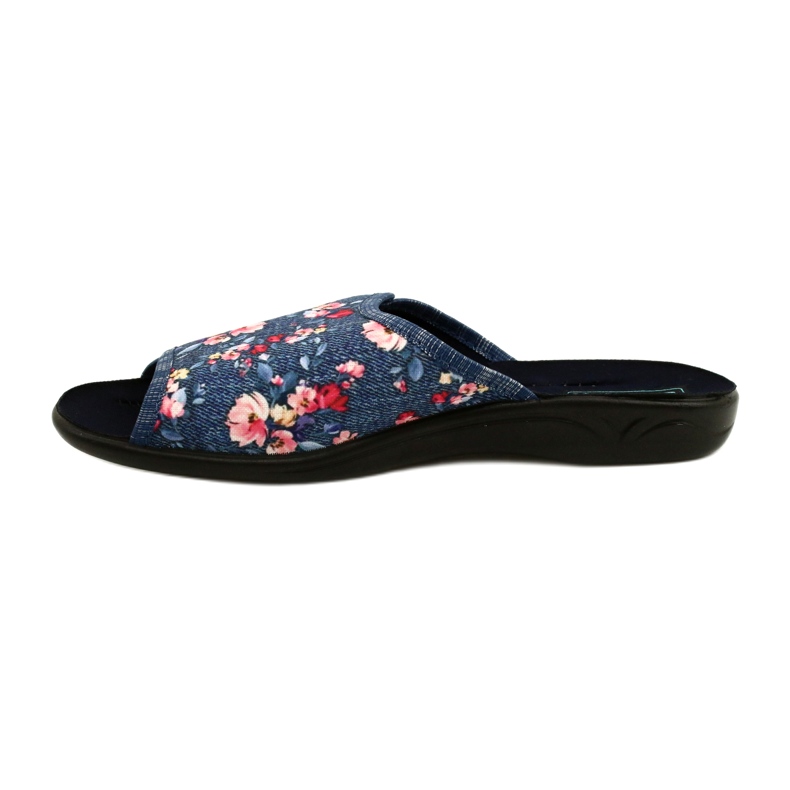 Ciabatte da donna Con fiori Adanex 27116 blu 2