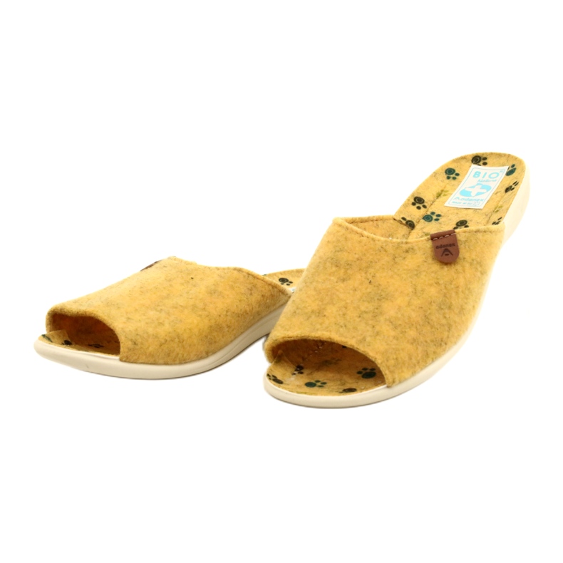 Pantofole in feltro Adanex 25493 giallo 3