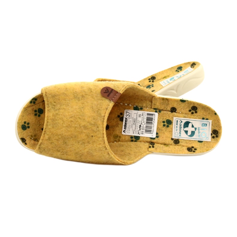 Pantofole in feltro Adanex 25493 giallo 5