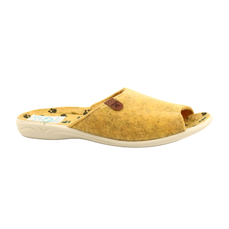 Pantofole in feltro Adanex 25493 giallo 1