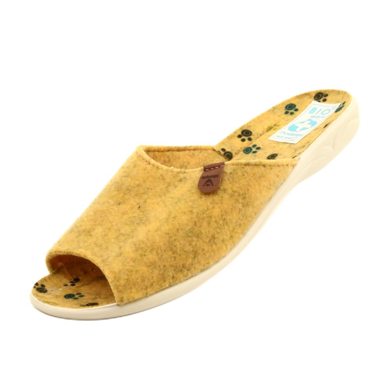 Pantofole in feltro Adanex 25493 giallo 4
