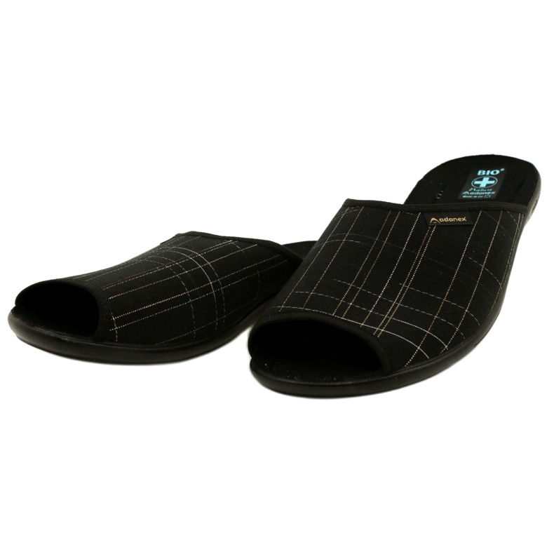 Pantofole da uomo Adanex Pantofole 25954 nere nero 2