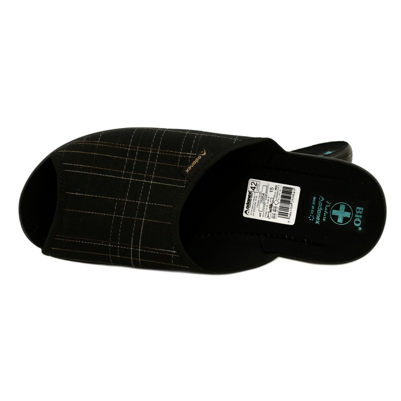 Pantofole da uomo Adanex Pantofole 25954 nere nero 5