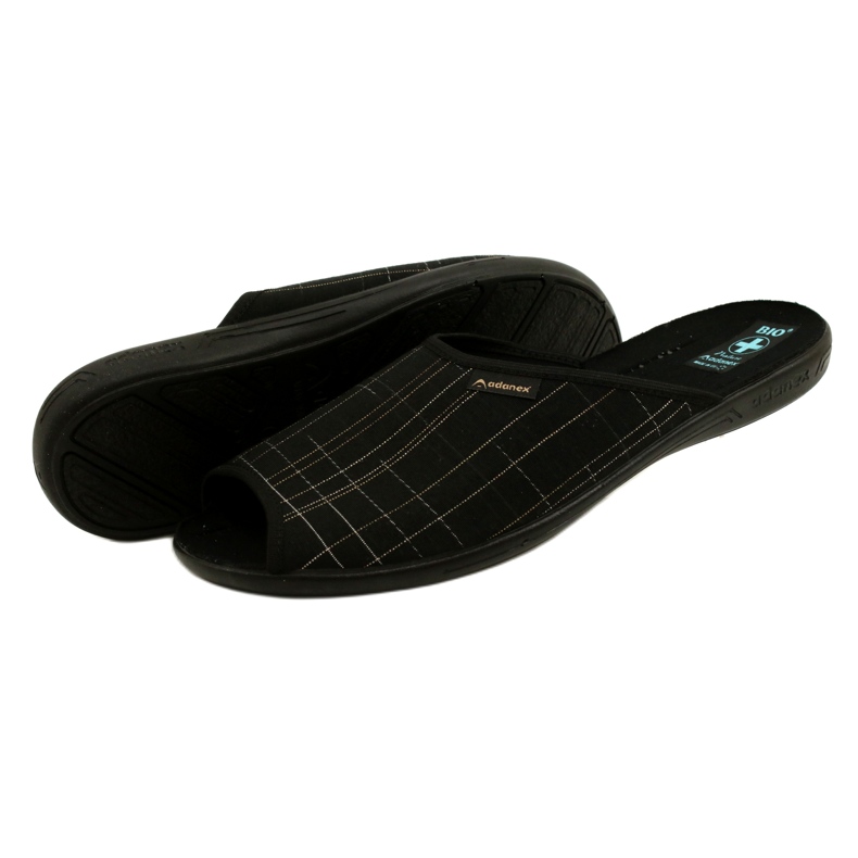 Pantofole da uomo Adanex Pantofole 25954 nere nero 4