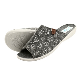 Pantofole Adanex in feltro fiocco di neve 24217 bianco grigio 5