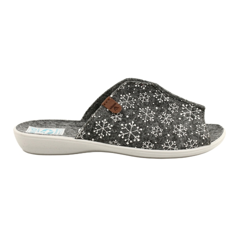 Pantofole Adanex in feltro fiocco di neve 24217 bianco grigio 1