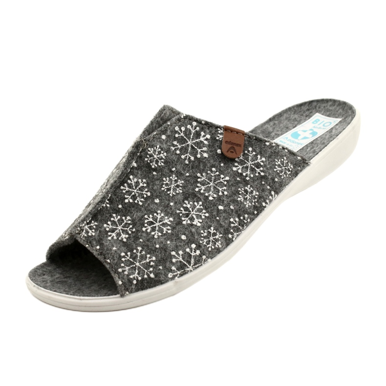 Pantofole Adanex in feltro fiocco di neve 24217 bianco grigio 4