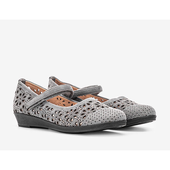 Ballerine traforate grigie di Tilmans per bambini grigio 1
