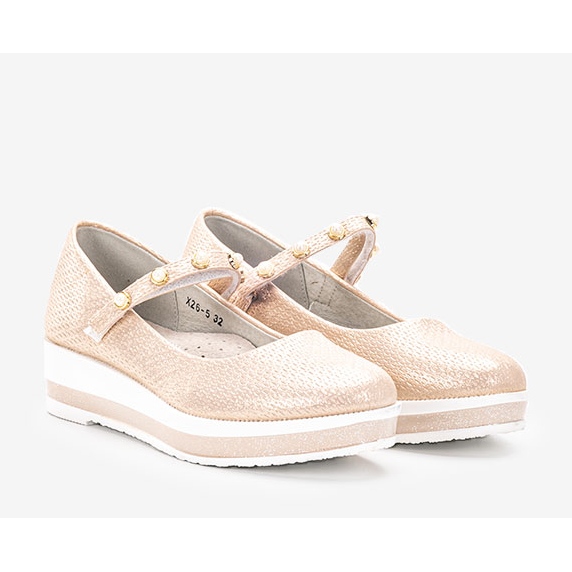 Ballerine Kuiper beige per bambini 1