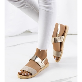 Sandali da donna Laval dorati d'oro 1