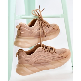 PM2 Scarpe sportive da donna alla moda Sneakers Beige Sollero d'oro 2