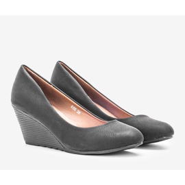 Décolleté nere sulla zeppa Unies nero 1