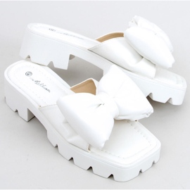 Pantofole Keesha bianche con suola alta bianco 2