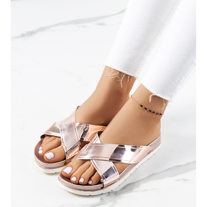 Ciabatte Nicolay da donna color oro rosa d'oro 1