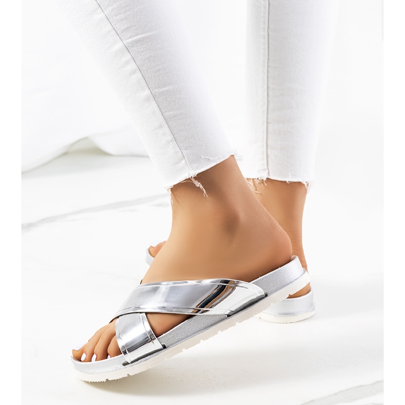 Ciabatte Nicolay da donna argento d'argento 1