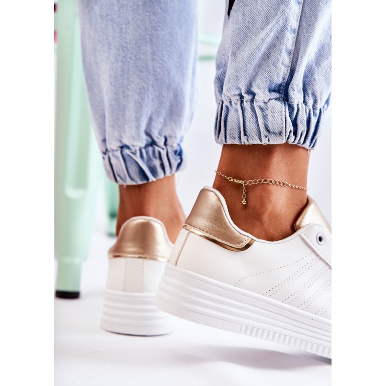 FK2 Scarpe sportive bianche da donna Samanta bianco d'oro 2