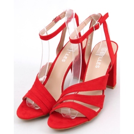 Sandali con tacco Leslie Red rosso 2