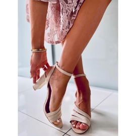 Sandali con tacco Leslie Beige 1