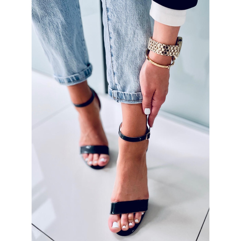 Sandali con tacco Gladys Black nero 1
