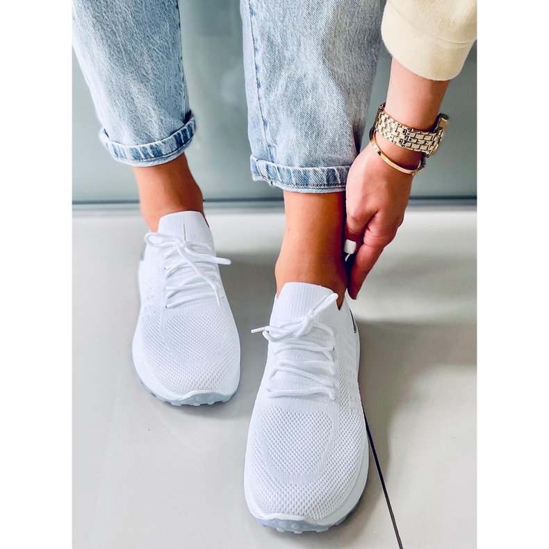 Lars Sneakers bianche a calzino bianca 1