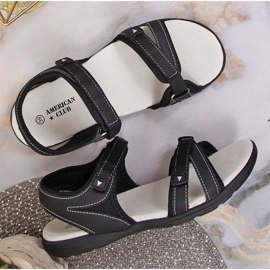 Sandali sportivi neri con velcro All'American Club nero 2