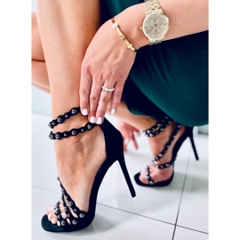 Sandali con tacco alto Noelle Black nero 1