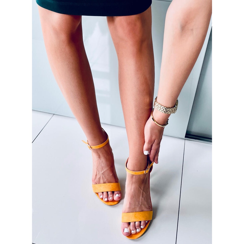 Sheila Sandali gialli con tacco alto giallo 2