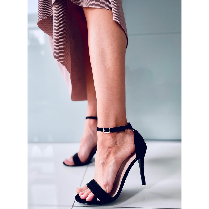 Sheila Sandali neri con tacco alto nero 1