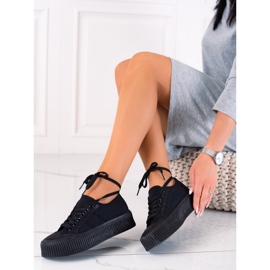 SHELOVET Scarpe Da Ginnastica Su Un'ampia Piattaforma nero 2